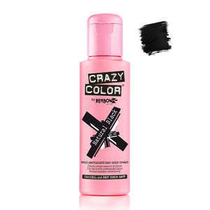 Semi-permanenter Farbstoff ohne Ammoniak 100ml - Crazy Color : 32 -  Natural Black - 1