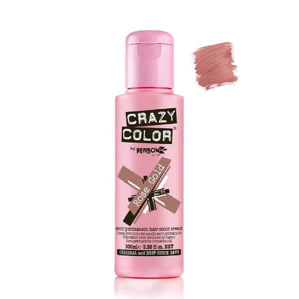 Semi-permanenter Farbstoff ohne Ammoniak 100ml - Crazy Color : 73 -  Rose Gold - 1