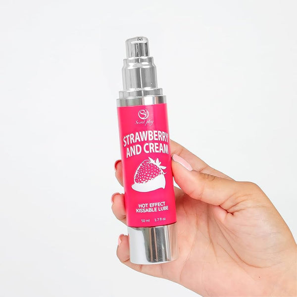 2-in-1 Wärmeeffekt Erdbeer-Sahne 50ml Gleitmittel - Secret Play - 1