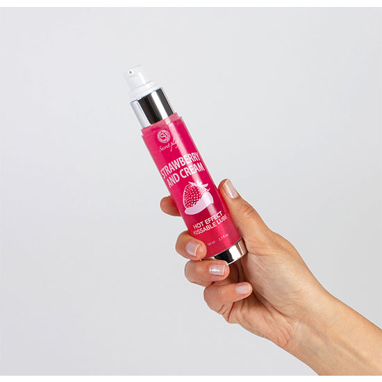 2-in-1 Wärmeeffekt Erdbeer-Sahne 50ml Gleitmittel - Secret Play - 1