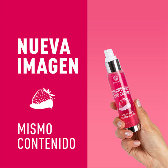 2-in-1 Wärmeeffekt Erdbeer-Sahne 50ml Gleitmittel - Secret Play - 5