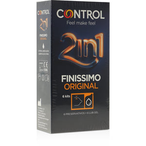 Duo Finisimo Kondome + Gleitmittel 6 Einheiten - Control - 1