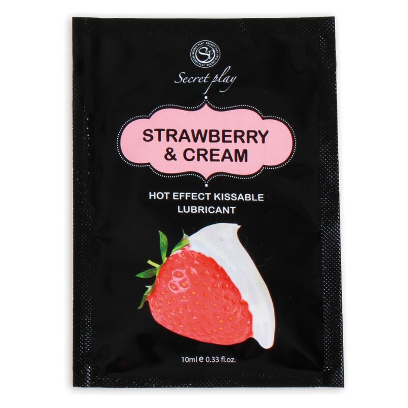 2 in 1 Gleitmittel Heat Effect Strawberry &amp; Cream Single Dose - Secretplay Cosmetic - Secret Play - 1