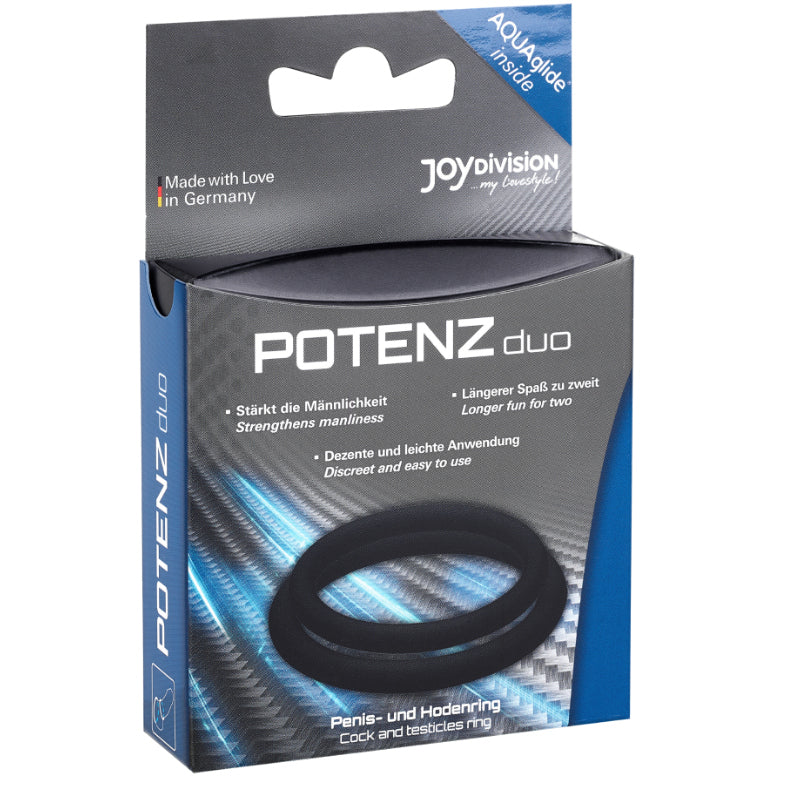 Duo Erection Enhancer Ringe Größe M Schwarz - Potenzduo - 1