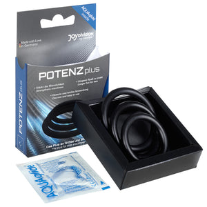 Kit 3 Duo Erection Enhancer Ringe Größe S, M, L Schwarz - Potenzduo - 1
