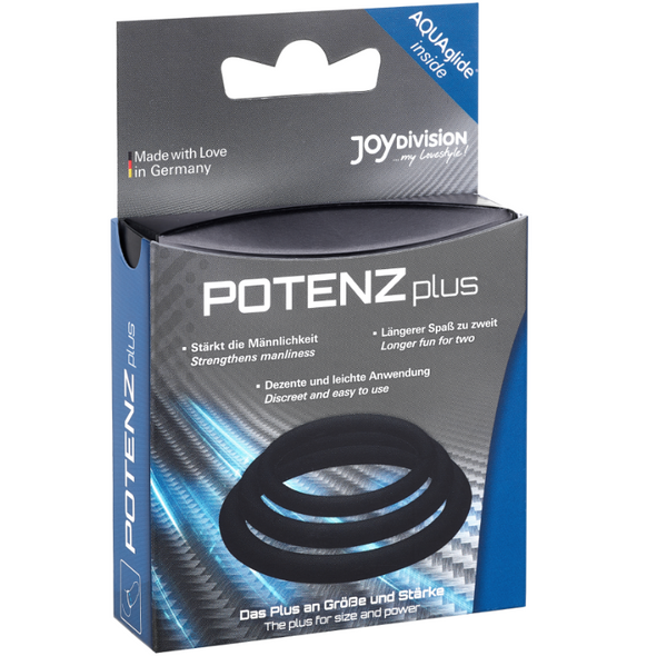 Kit 3 Duo Erection Enhancer Ringe Größe S, M, L Schwarz - Potenzduo - 2