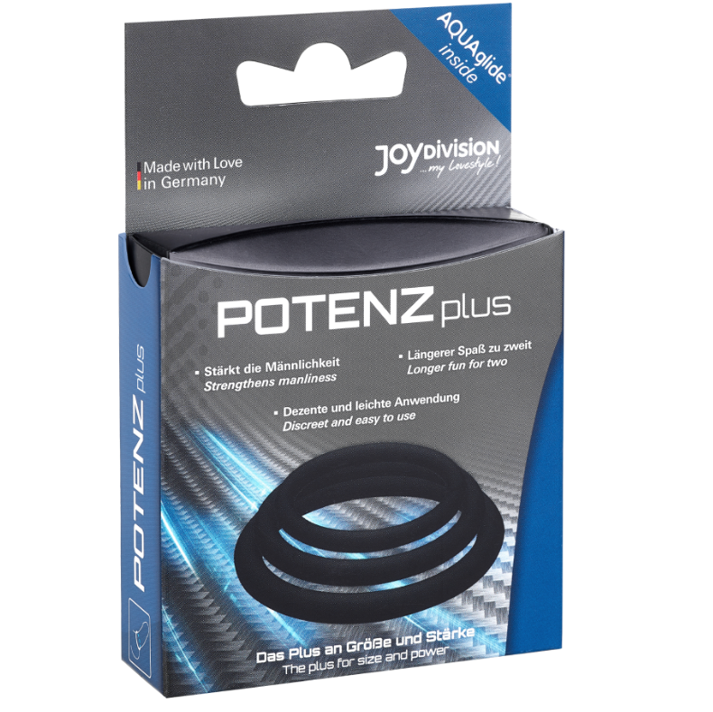 Kit 3 Duo Erection Enhancer Ringe Größe S, M, L Schwarz - Potenzduo - 1