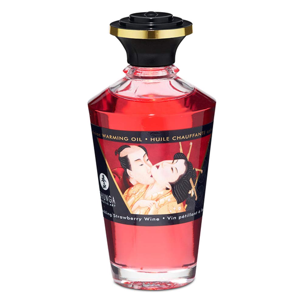 Massageöl mit Wärmeeffekt Intensiver Kirschgeschmack 100 ml - Öle - Shunga - 1