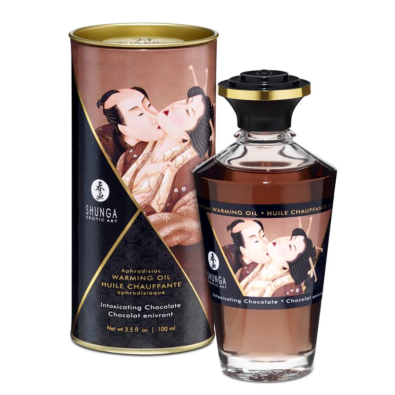 Massageöl mit Wärmeeffekt Intensiver Schokoladengeschmack 100 ml - Öle - Shunga - 1