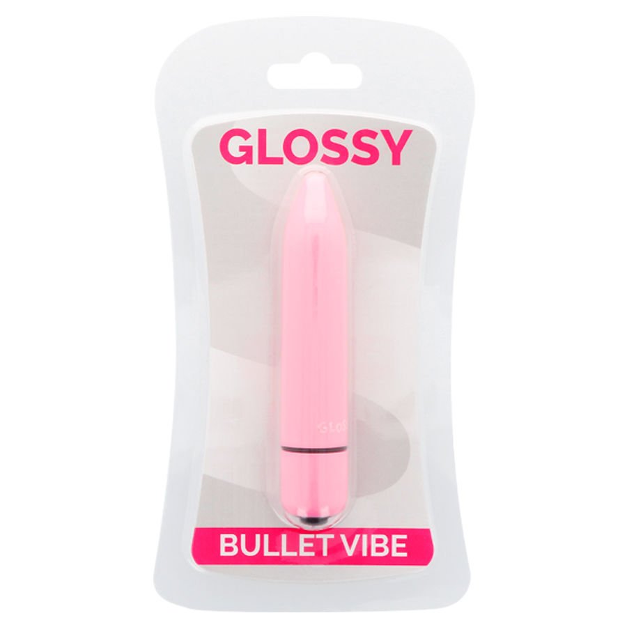 Dünner rosafarbener Vibrator - Glossy - 1