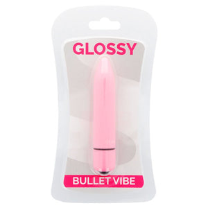 Dünner rosafarbener Vibrator - Glossy - 2