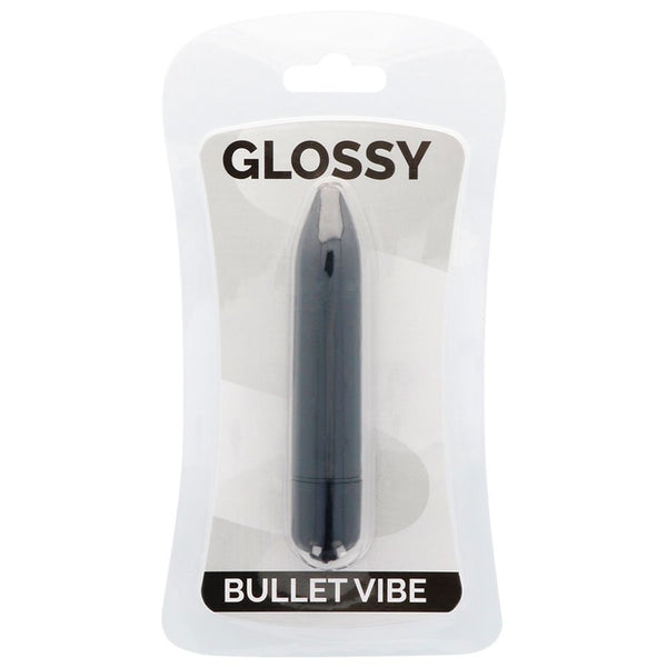 Dünner schwarzer Vibrator - Glossy - 2