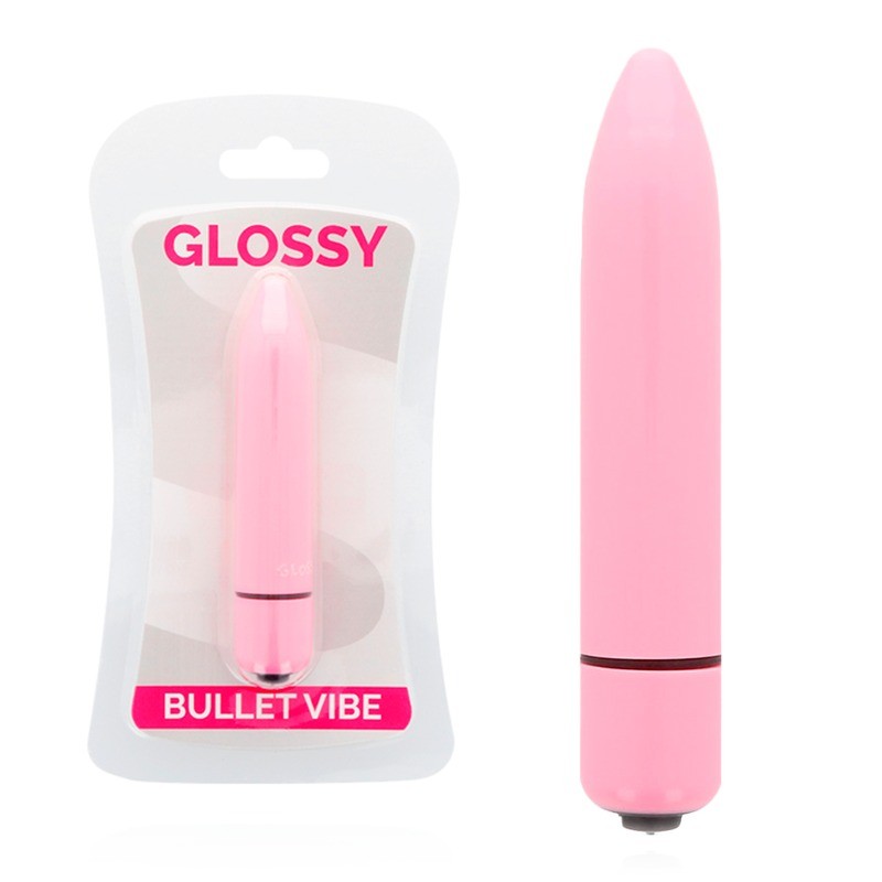 Dünner intensiver rosa Vibrator - Glossy - 1