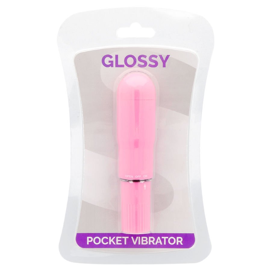 Intensiver rosafarbener Taschenvibrator - Glossy - 1