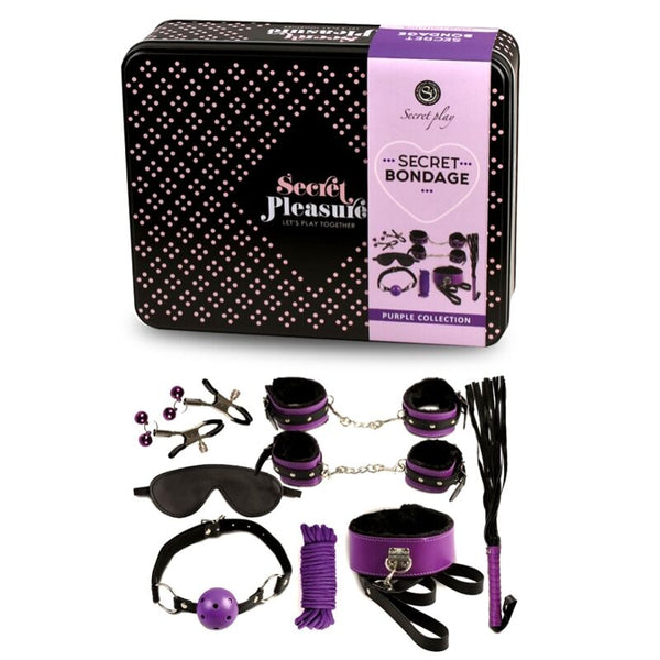 Secretplay Bdsm Set 8pcs Lila / Schwarz - Secretplay 100% Fetisch - Secret Play - 1
