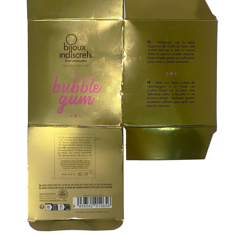Bubble Gum Body Mist Strawberry Bubble Gum Flavour 100 ml - Love Cosmetiques - Bijoux - 1