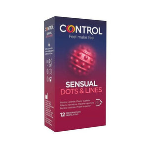 Kondome Sinnliche Punkte und Dehnungsstreifen - 12 Einheiten - Control - 1