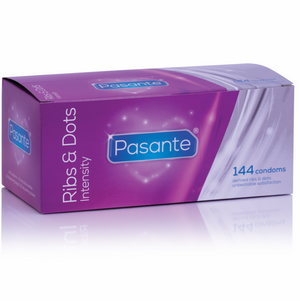 Kondome Intensitätspunkte und Dehnungsstreifen 144 Einheiten - Pasante - 1