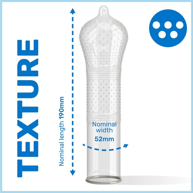 Kondome Intensitätspunkte und Dehnungsstreifen 144 Einheiten - Pasante - 1