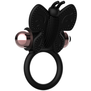 Penisring Butterfly Anillo Vibrador Negro / Gold - Coquette - 3