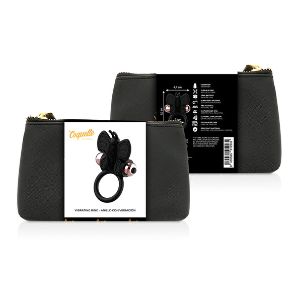 Penisring Butterfly Anillo Vibrador Negro / Gold - Coquette - 5