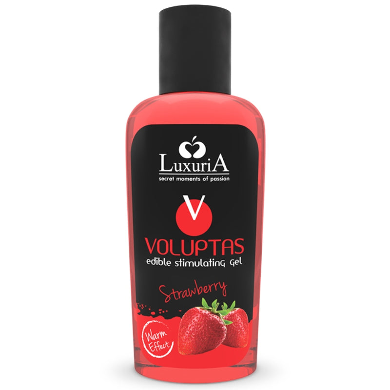 Essbarer Massagegel mit Wärmeeffekt - Erdbeere 100ml - Luxuria Voluptas - Luxuria - 1