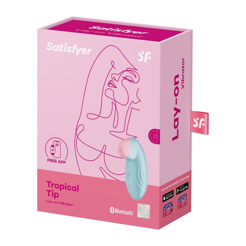 Tropischer Vibrator mit Lay-on-Tipp - Blau - Satisfyer - 1