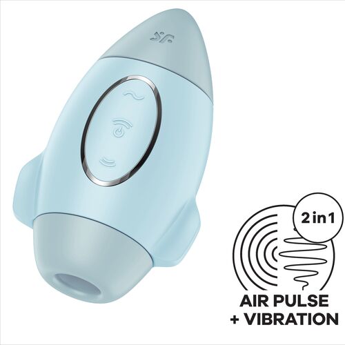 Mission Control Blue Small Double Boost Vibrator - Satisfyer - 3