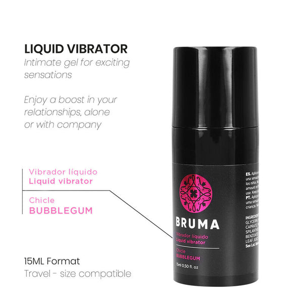 Flüssiges Vibrator-Gel mit Kaugummi-Geschmack 15ml - Bruma - 3