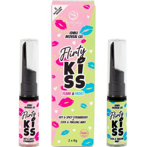 Flirty Kiss Gele mit Oralsex-Wirkungen Erdbeere & Minze 2x8 gr - Secret Play - 1