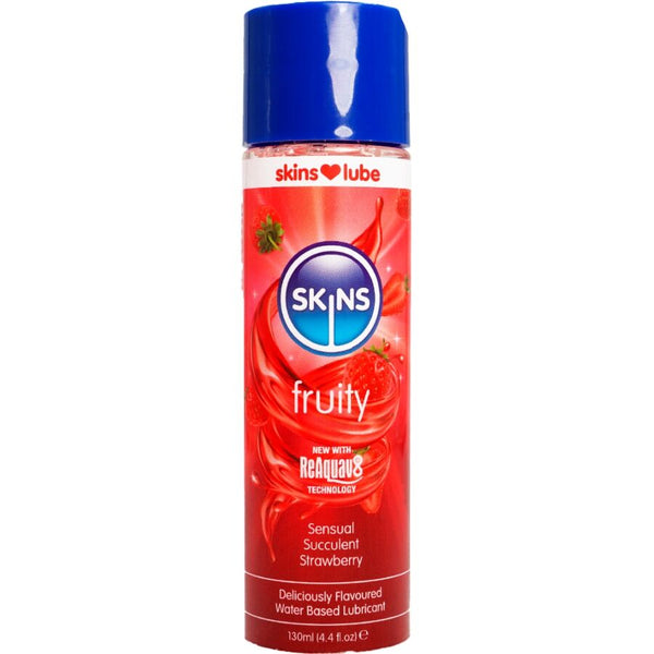 Fruity Lubricante Base de Agua - Fresa - 130 ml - Skins - 1