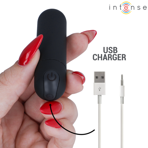Mini Vibrator Bullet Karen 10 Modi Wiederaufladbar - Schwarz - Intense - 6