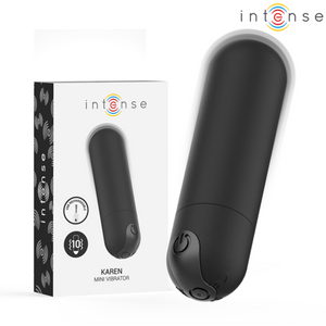 Mini Vibrator Bullet Karen 10 Modi Wiederaufladbar - Schwarz - Intense - 1