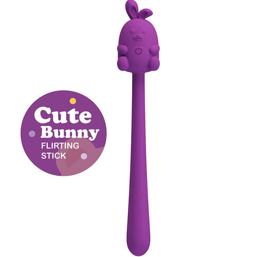 Flexibler Vibrator Cute Bunny Flirting Stick Wiederaufladbar USB Lila - Flirtation - 1