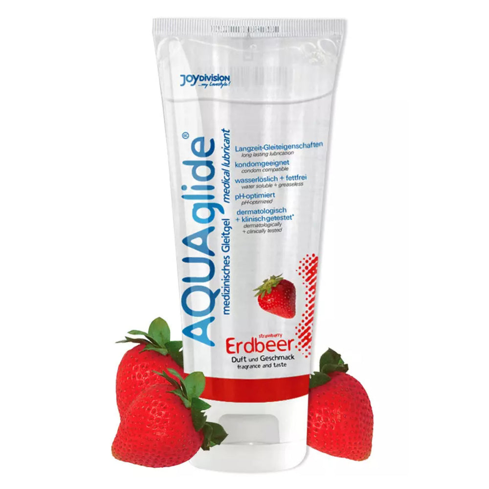 Gleitmittel mit Erdbeergeschmack 100 ml - Aquaglide - 1