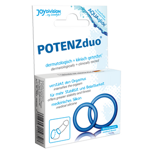 Duo Erection Enhancer Ringe Größe M Blau - Potenzduo - 3
