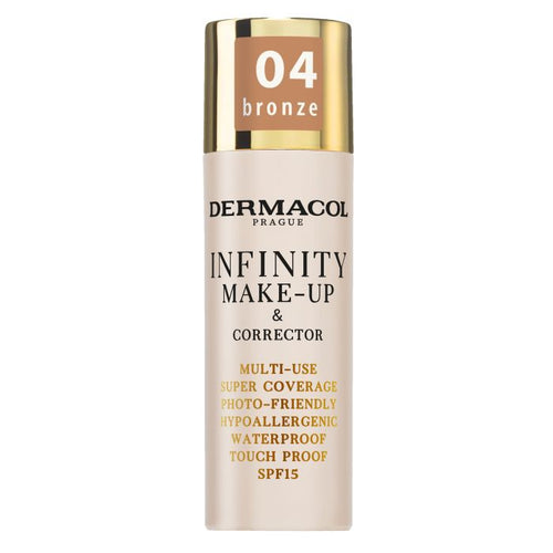 2-in-1 Full Coverage Foundation and Concealer Infinity - Dermacol : 04 Bronze - 1