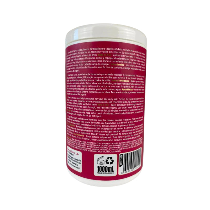 Feuchtigkeitsspendende revitalisierende Maske Magic Curls - Definierte Locken mit Volumen 1000ml - Dona Flora - 1