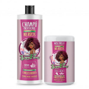 Locken-Set: Shampoo 1000ml + Haarmaske 1000ml - Dona Flora - 1
