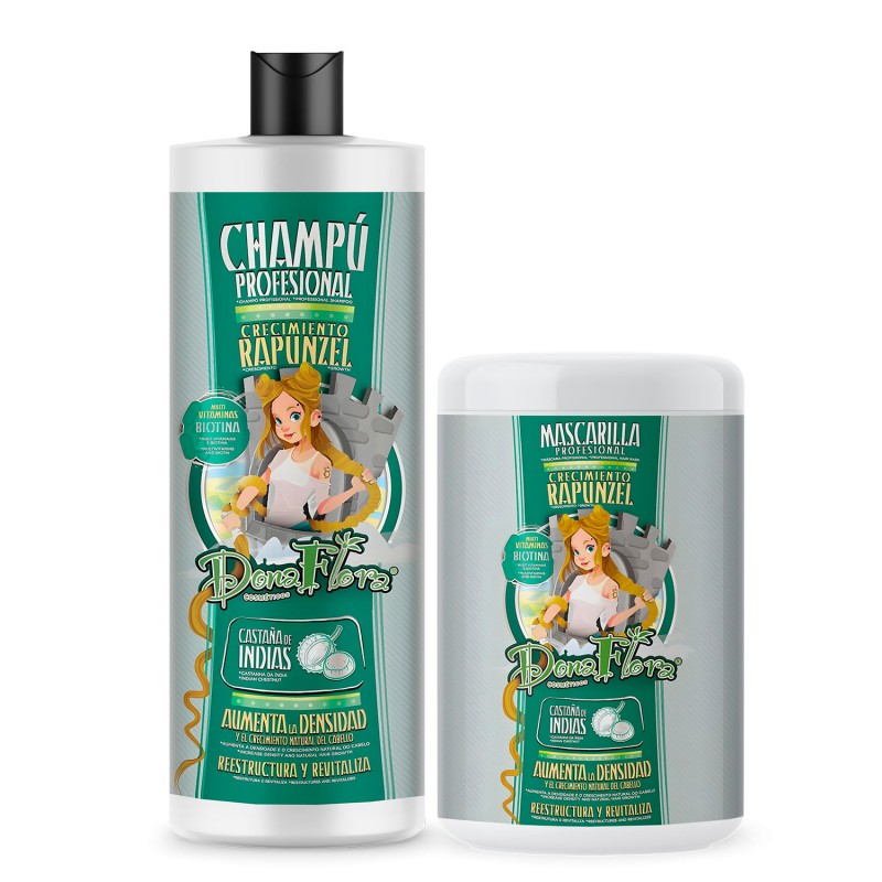 Rapunzel Haarwachstumspaket - Shampoo und Maske - Dona Flora - 1