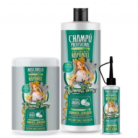 Rapunzel Pack: Shampoo 1000ml + Maske 1000ml + Tonic 70ml - Dona Flora - 1