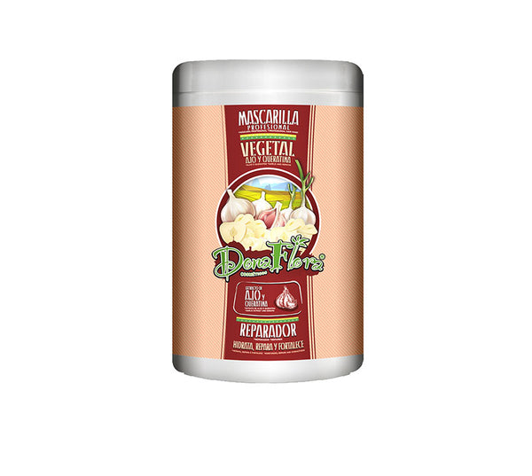Pflanzliche reparierende Maske aus Knoblauch und Keratin 1000ml - Dona Flora - 1