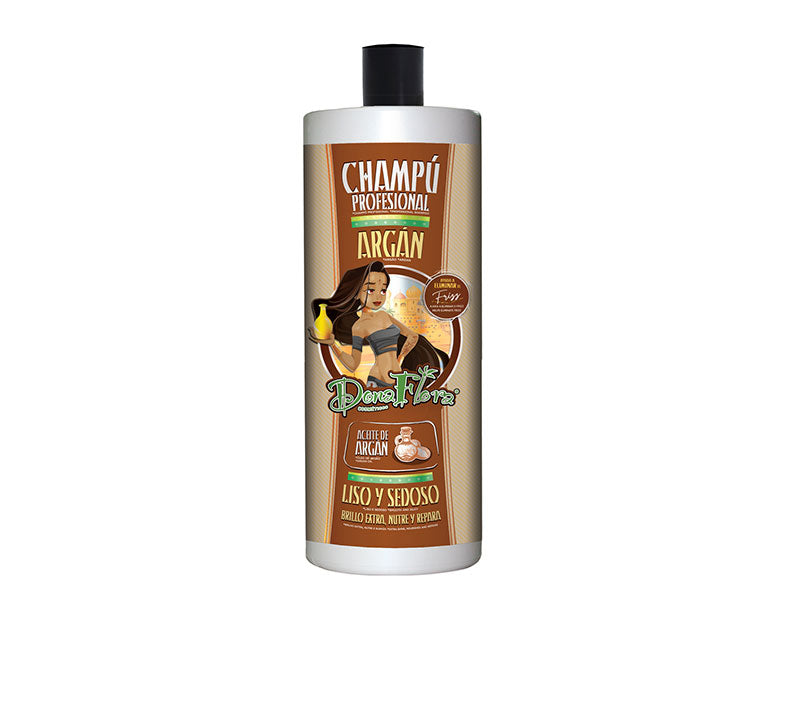 Glatt und Seidiges Arganöl-Shampoo 1000ml - Dona Flora - 1