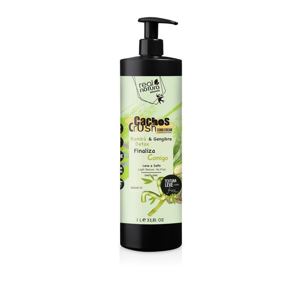 Creme de Pentear Cachos Crush Bambú e Gencigre - 1000 ml - Real Natura - 1