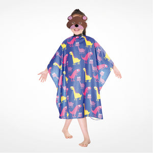 Kinderschnitt Cape Polyester 95x120cm Dino Blau - Bifull - 1