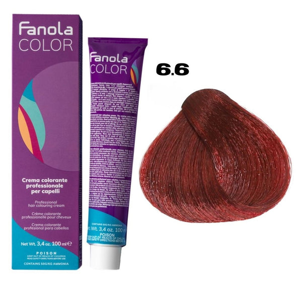 Fanola Haarfarbe 100ML 6.6 Dunkelrotblond - Fanola - 1