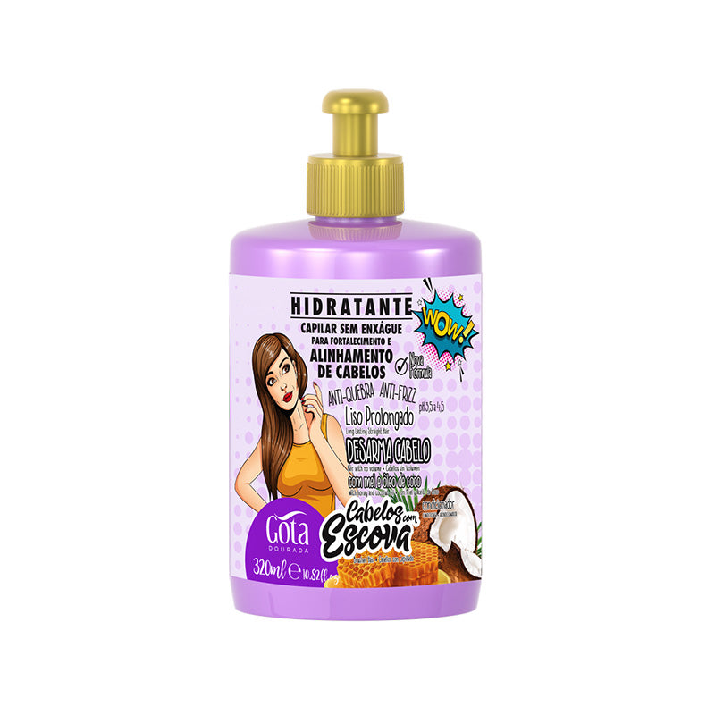 Creme zum Kämmen Fort. Haar mit Bürste 320ml - Gota Dourada - 1