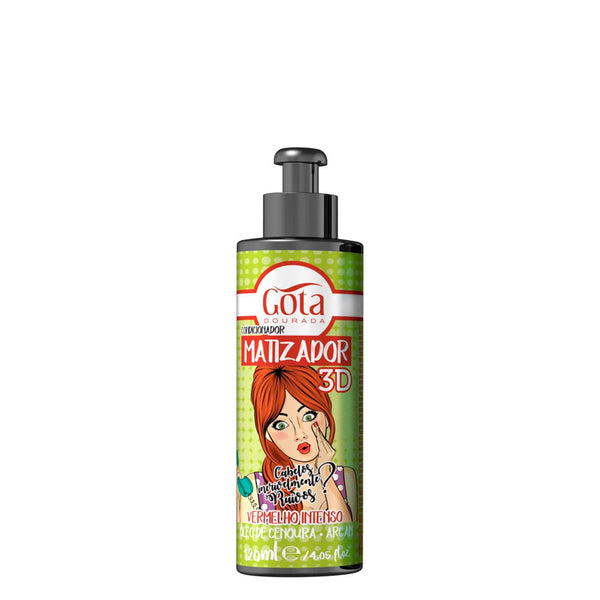 3D-Tönungsconditioner - Intensives Rot - 120ml - Gota Dourada - 1