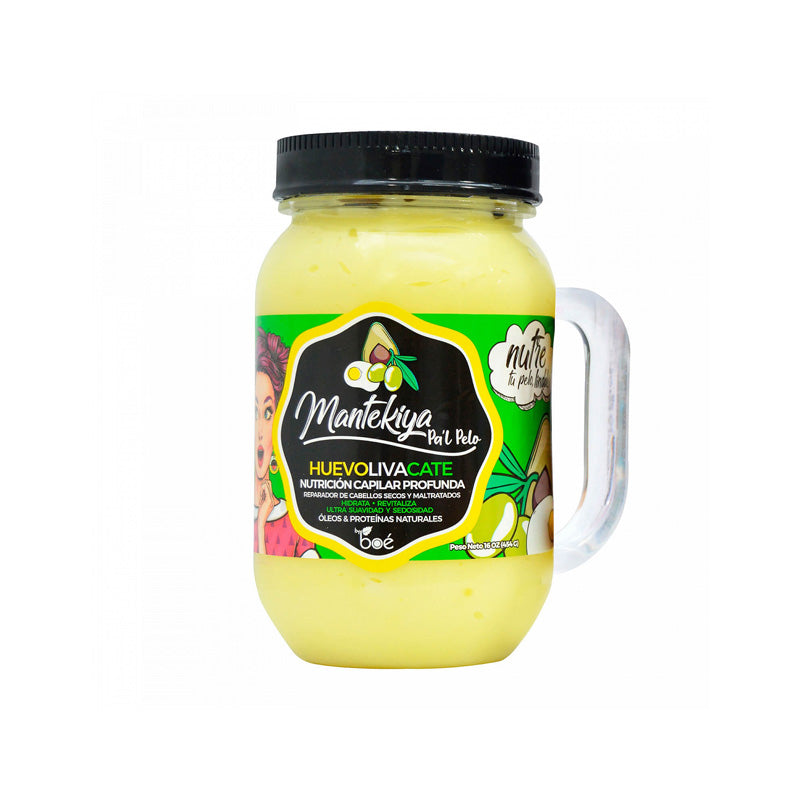 Maske mit Ei, Oliven und Avocado 454g - Mantekiya Pa'l Pelo - 1