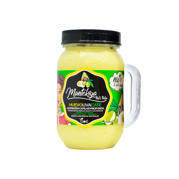 Maske mit Ei, Oliven und Avocado 454g - Mantekiya Pa'l Pelo - 1